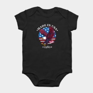 Made In USA 1980 - Patriotic Eagle Baby Bodysuit